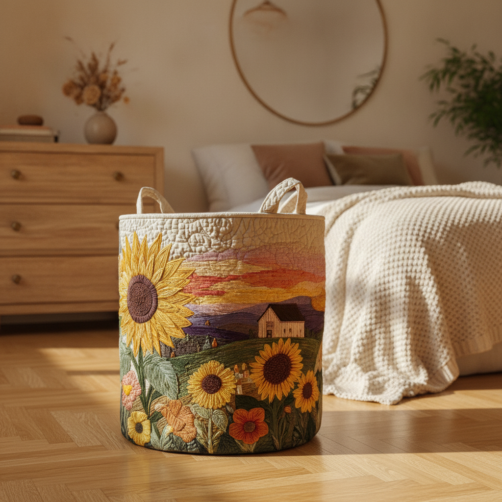 Flourishing Sunshine Laundry Basket
