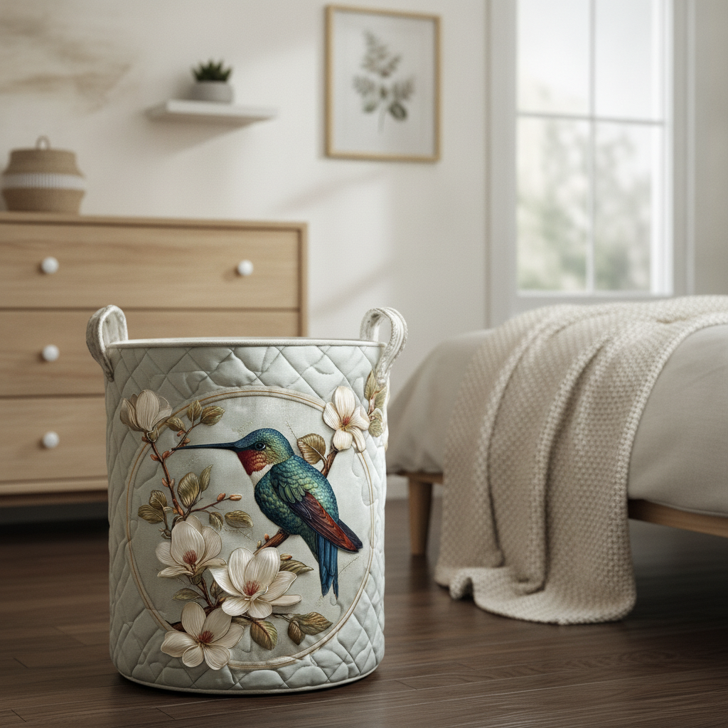 Hummingbird Lace Laundry Basket