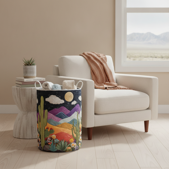 Moonlit Dunes Laundry Basket