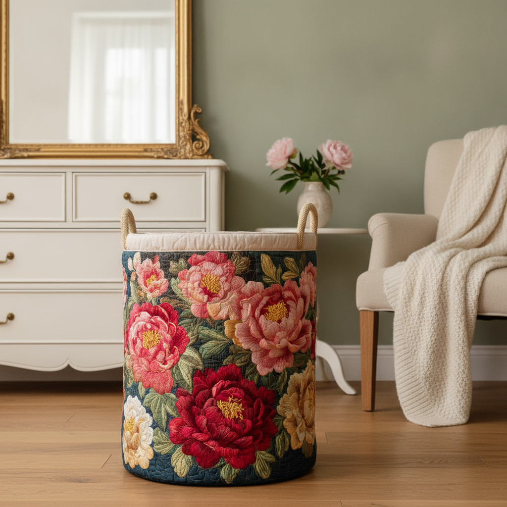Crimson Petal Shine Laundry Basket