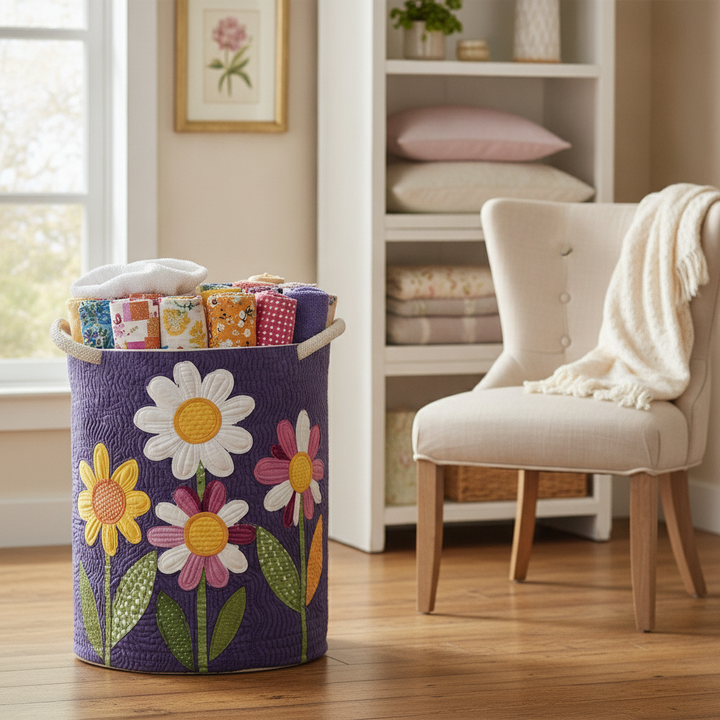 Timeless Blooming Laundry Basket