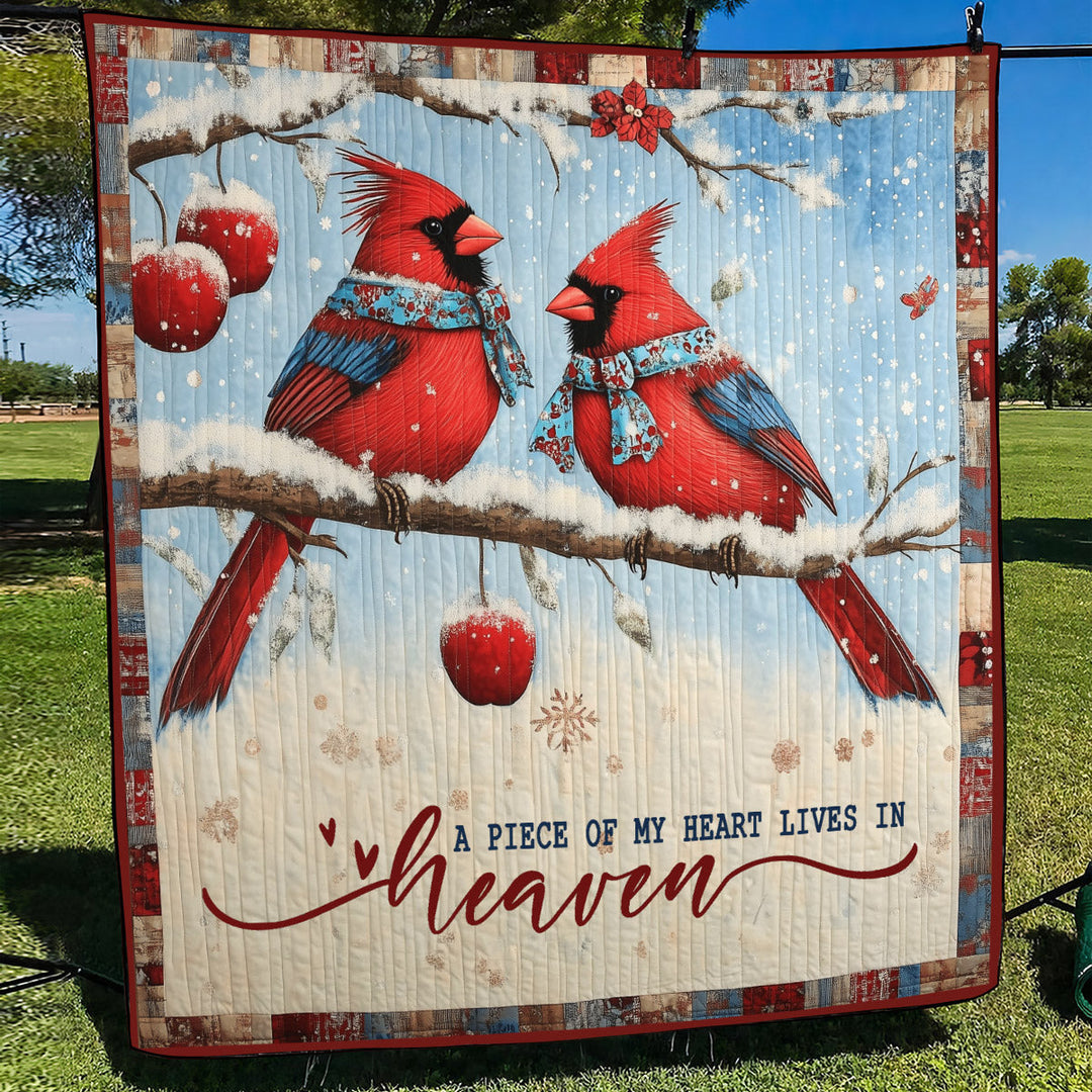 A Piece Of My Heart Lives In Heaven Art Quilt Hanging