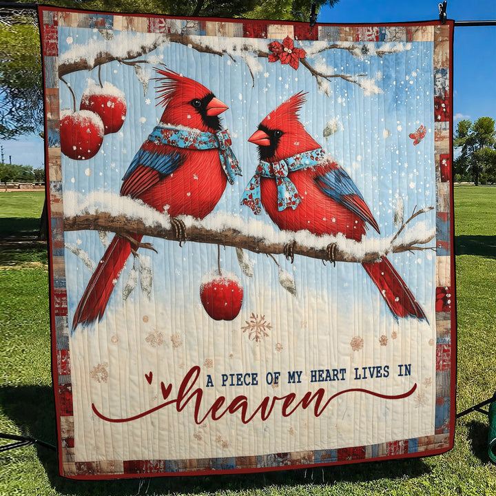 A Piece Of My Heart Lives In Heaven Art Quilt Hanging
