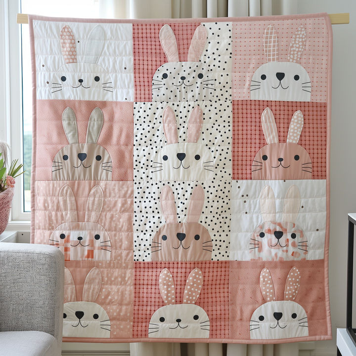 Adorable Bunny Patch Blanket