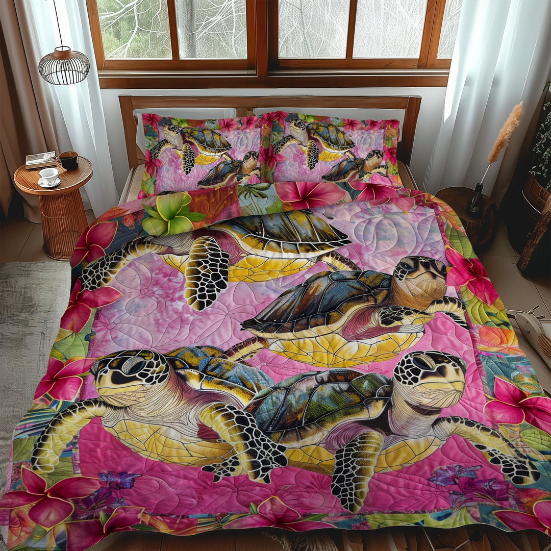 Aloha Turtle Dreams 3-Piece Bedding Set