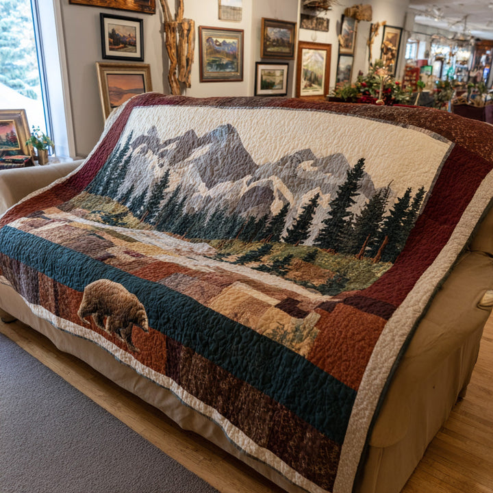 Alpine Lake Scene Blanket