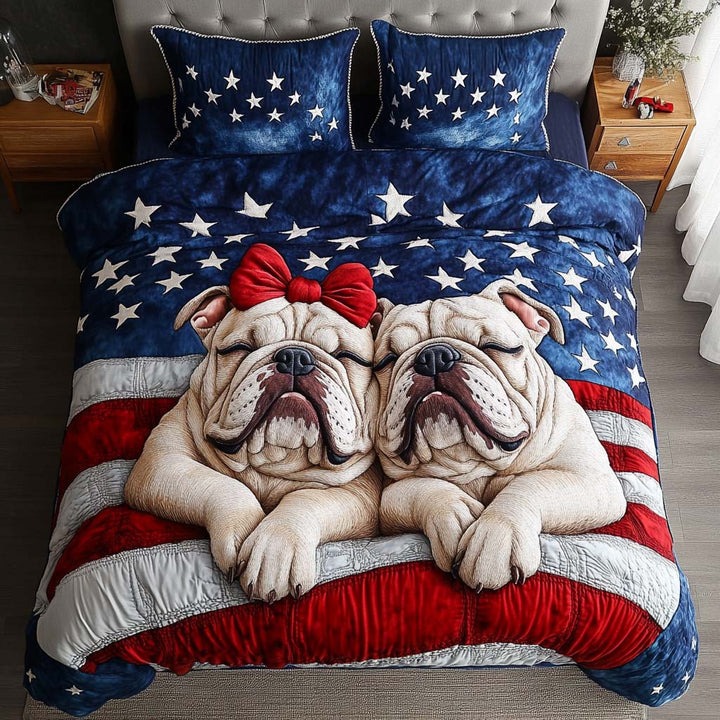American Bark Pride 3-Piece Quited Bedding Set