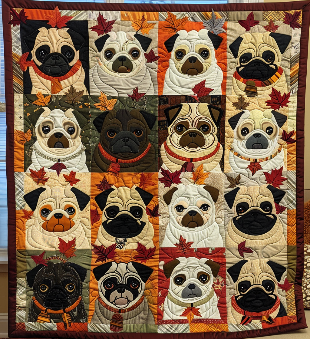 Autumn Pug Blanket