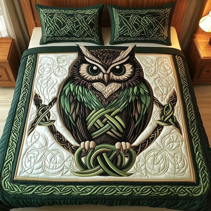 Celtic Owl Guardian 3-Piece Bedding Set