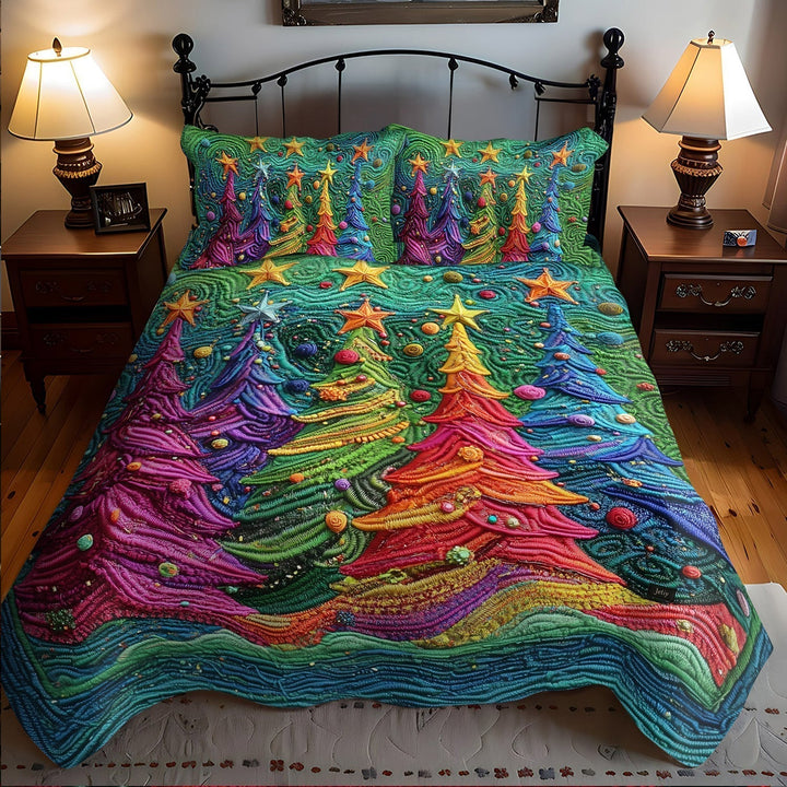 Christmas Star Pines 3-Piece Bedding Set