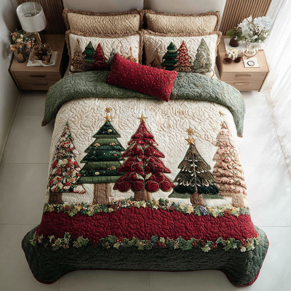 Christmas Tree Forest 3-Piece Bedding Set