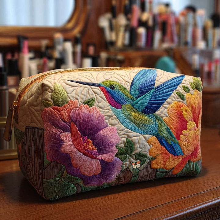 Colibri Charm Quilted Makeup Bag