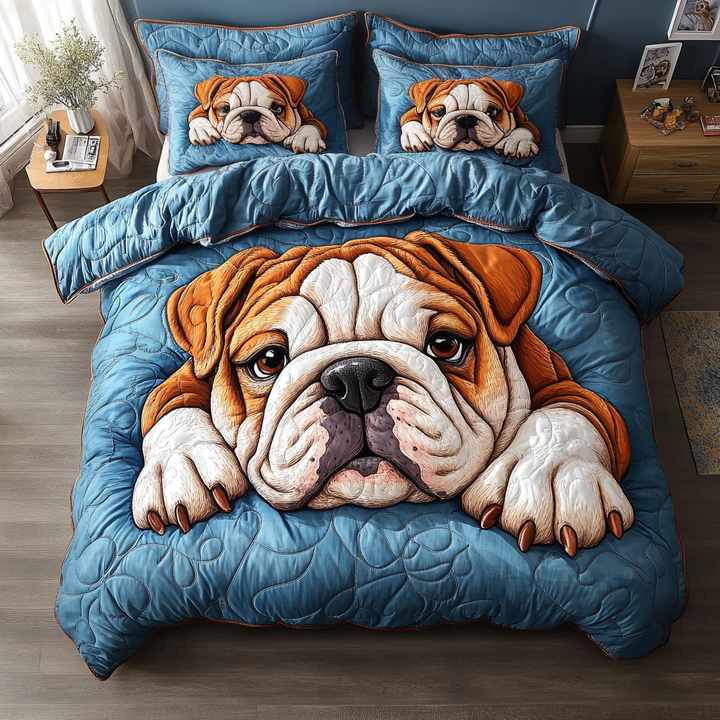 Cozy Bulldog 3-Piece Bedding Set