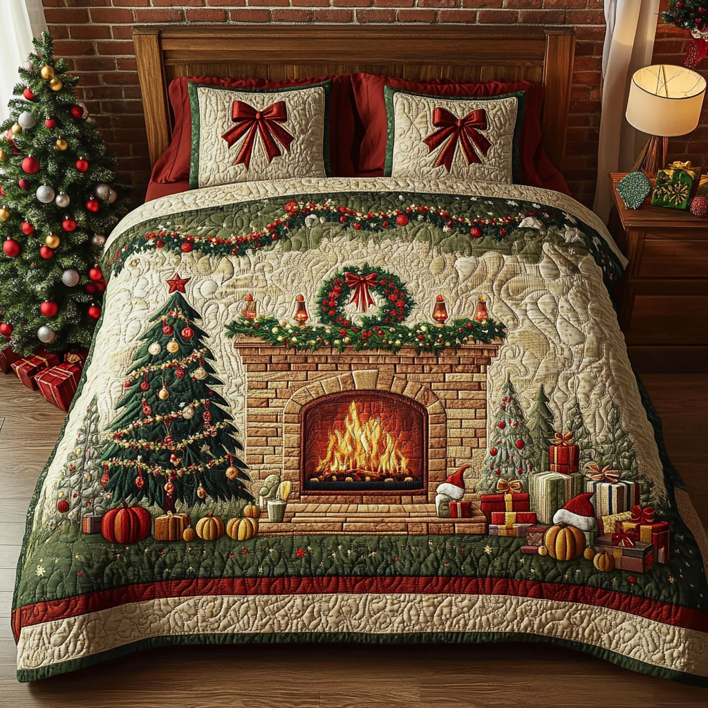 Cozy Christmas Eve 3-Piece Bedding Set
