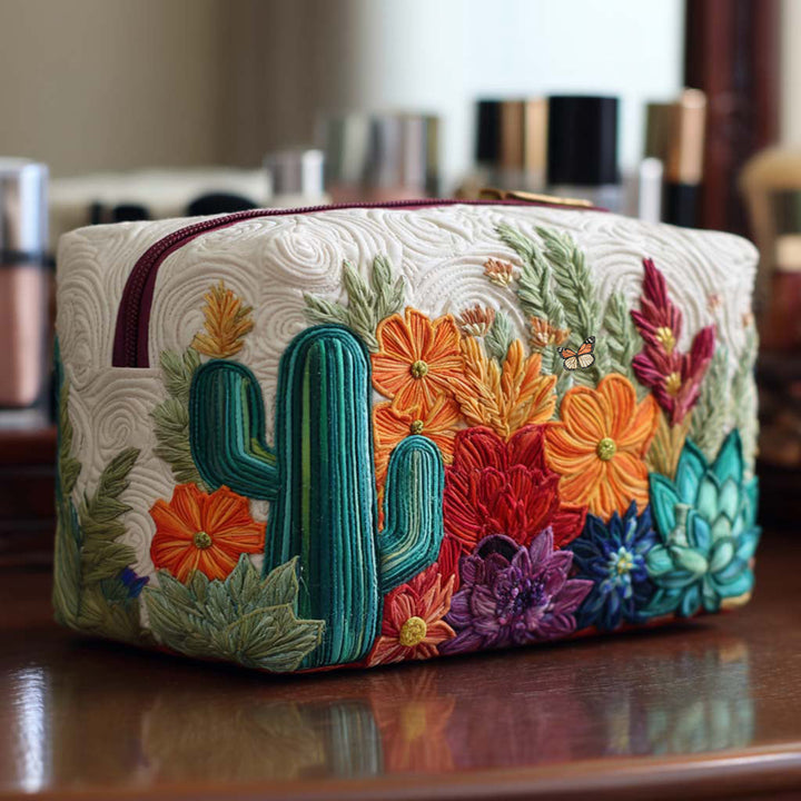 Desert Beauty Quilted Makeup Bag