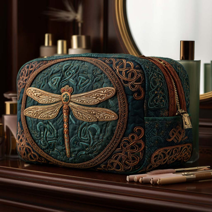 Dragonfly Serenity Quilted Makeup Bag