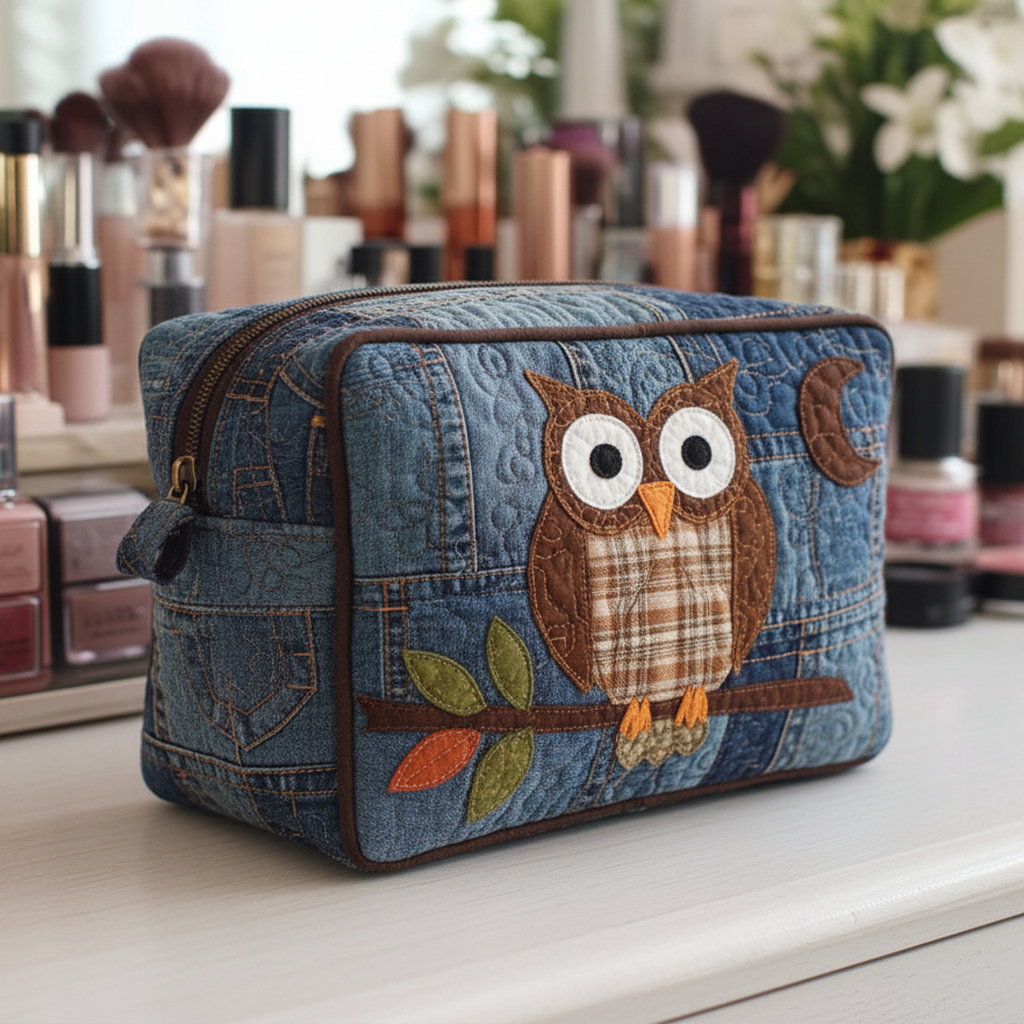 Dreamy Wings Quilted Makeup Bag