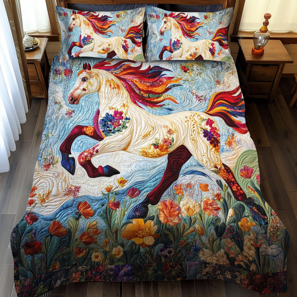 Elegant Horse Running 3-Piece Bedding Set