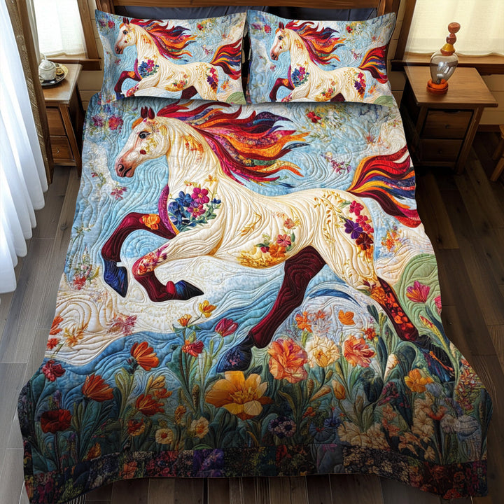 Elegant Horse Running 3-Piece Bedding Set