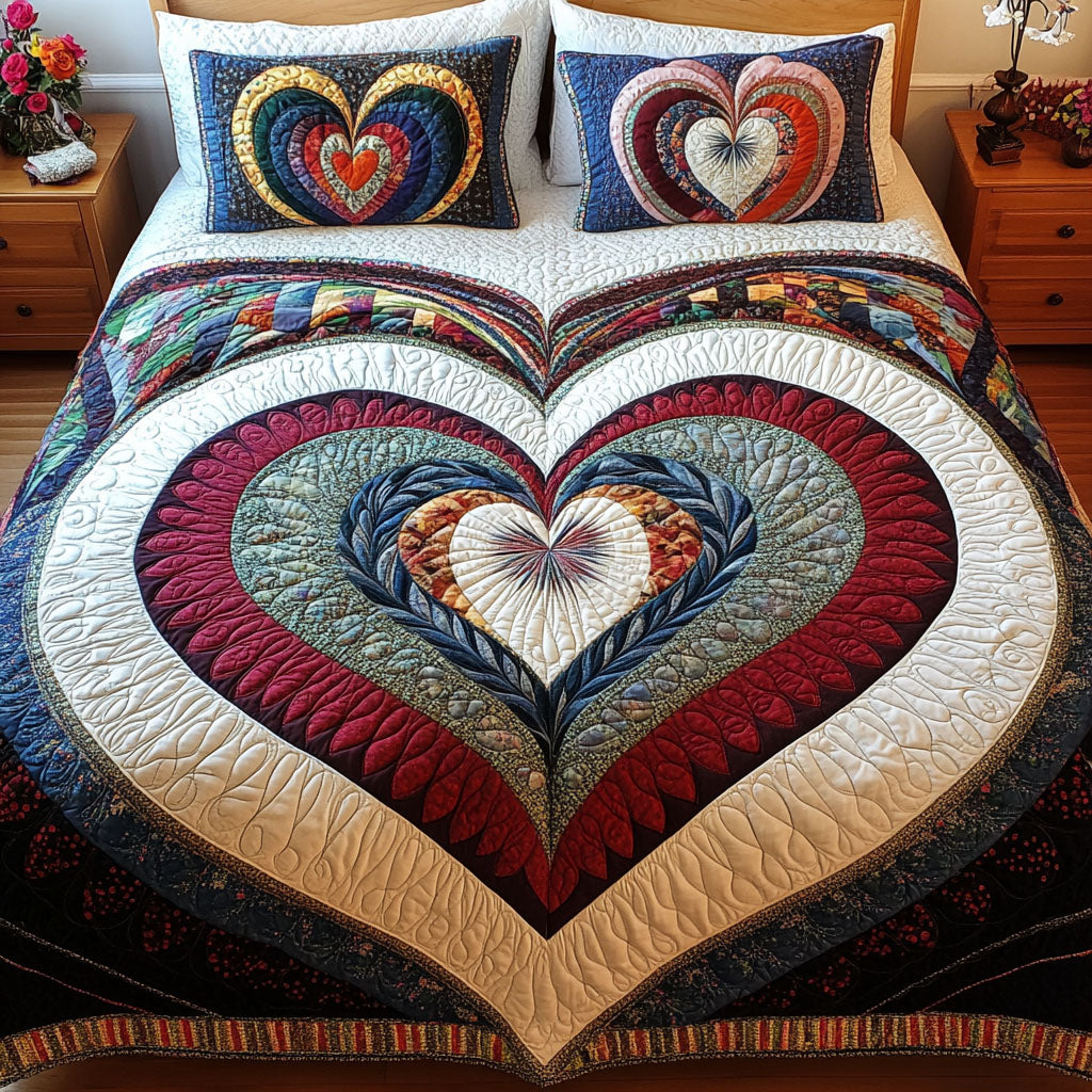 Eternal Heartbeat 3-Piece Bedding Set