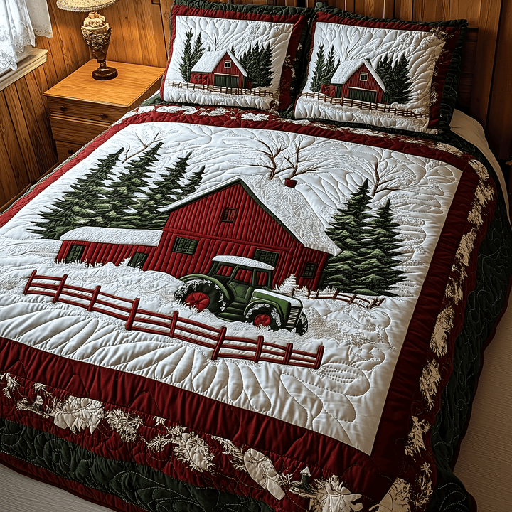 Farmhouse Holiday Dreams 3-Piece Bedding Set