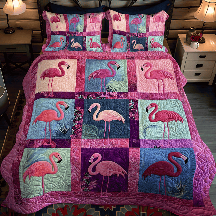 Flamingo Paradise 3-Piece Bedding Set