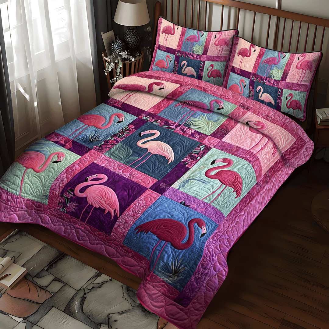 Flamingo Paradise 3-Piece Bedding Set