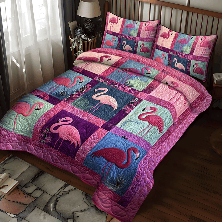 Flamingo Paradise 3-Piece Bedding Set
