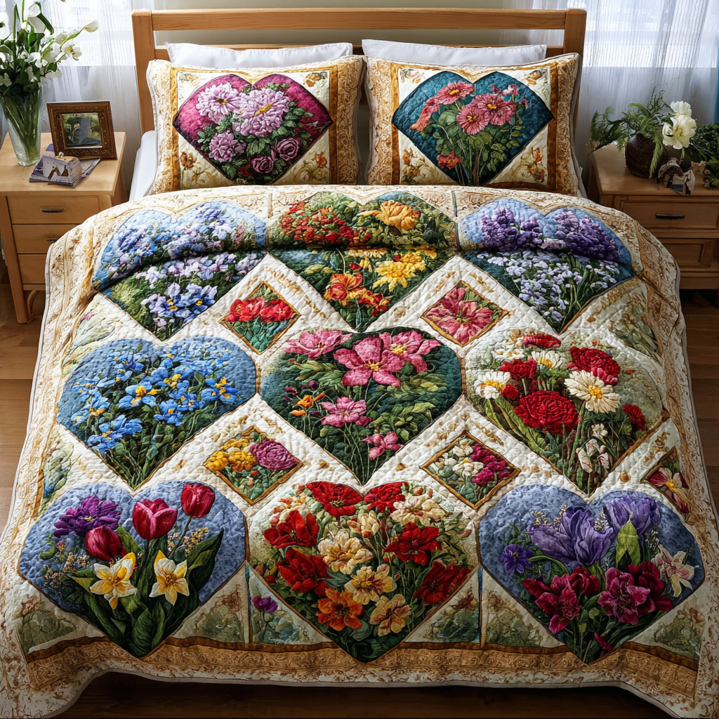 Floral Dreams 3-Piece Bedding Set