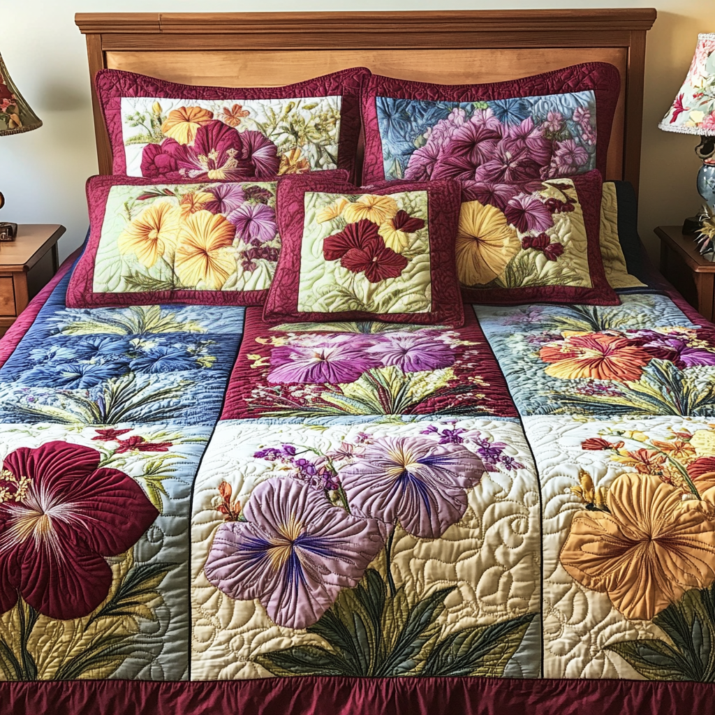 Flower Island 3-Piece Bedding Set