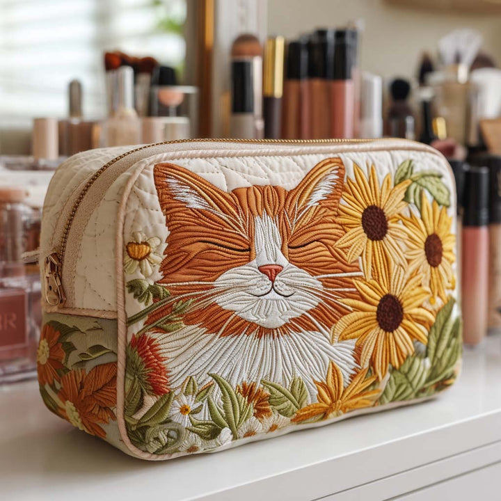 Fluffy Friend Quilted Makeup Bag