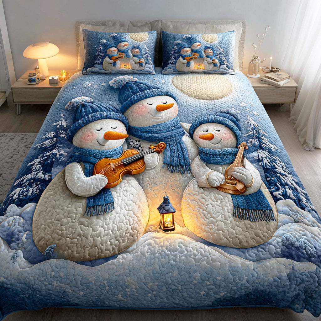 Snowmen Wonderland 3-Piece Bedding Set