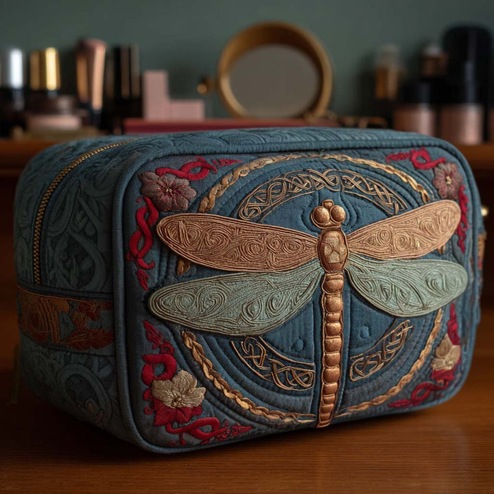 Garden Whisper Quilted Makeup Bag