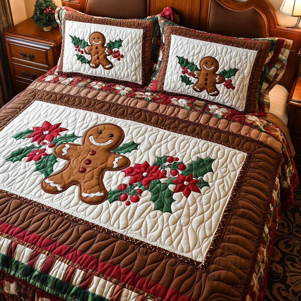 Gingerbread Cheer 3-Piece bedding Set