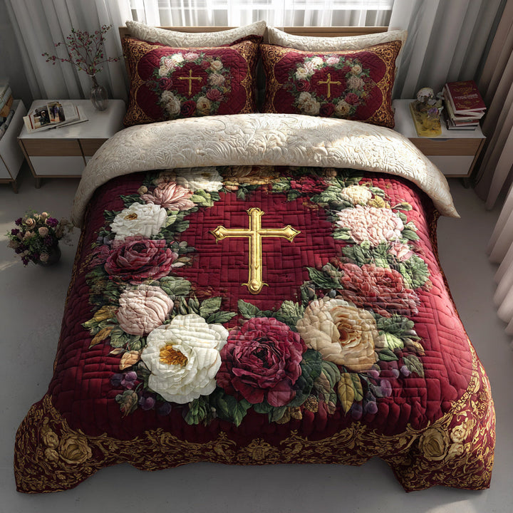 Golden Cross 3-Piece Bedding Set