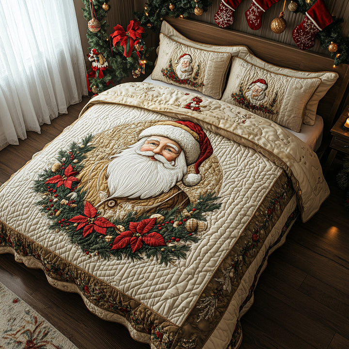 Golden Santa Bedding Set
