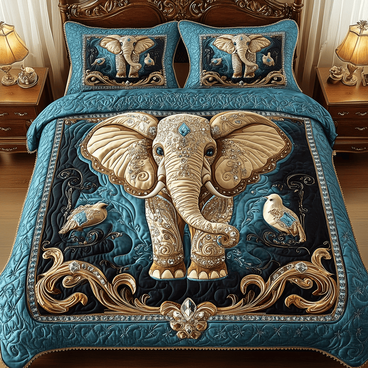 Imperial Elephant 3-Piece Bedding Set