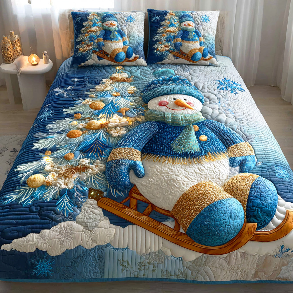 Snowmen Wonderland 3-Piece Bedding Set