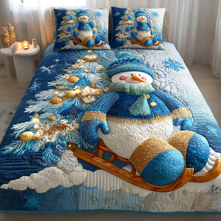 Snowmen Wonderland 3-Piece Bedding Set