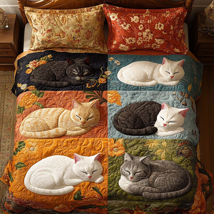Lazy Cat Nap 3-Piece Bedding Set