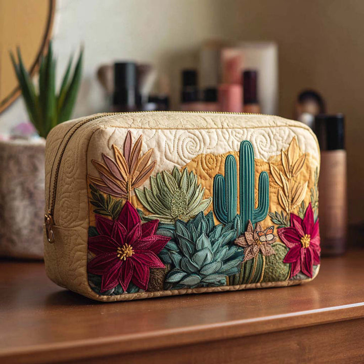 Little Prickle Quilted Makeup Bag