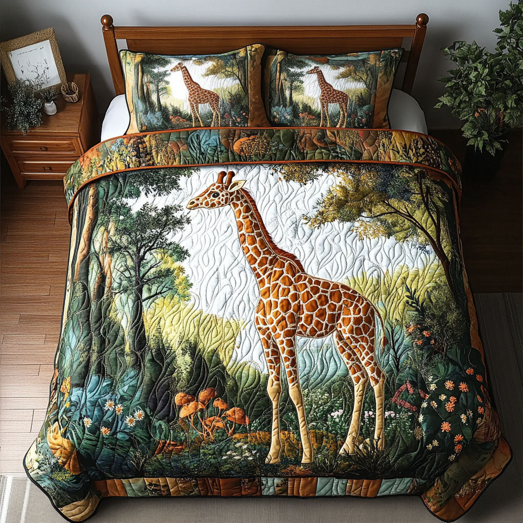 Majestic Forest Giraffe 3-Piece Bedding Set