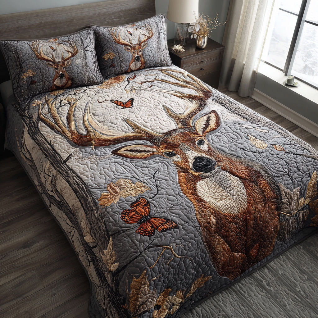 Majestic Deer Camo 3-Piece Bedding Set