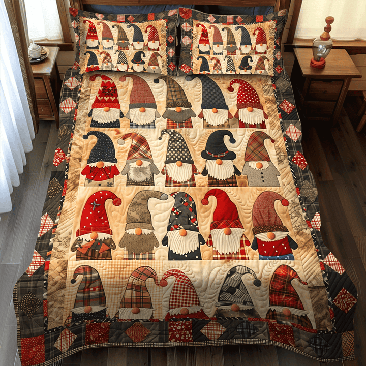 Merry Gnome 3-Piece Bedding Set