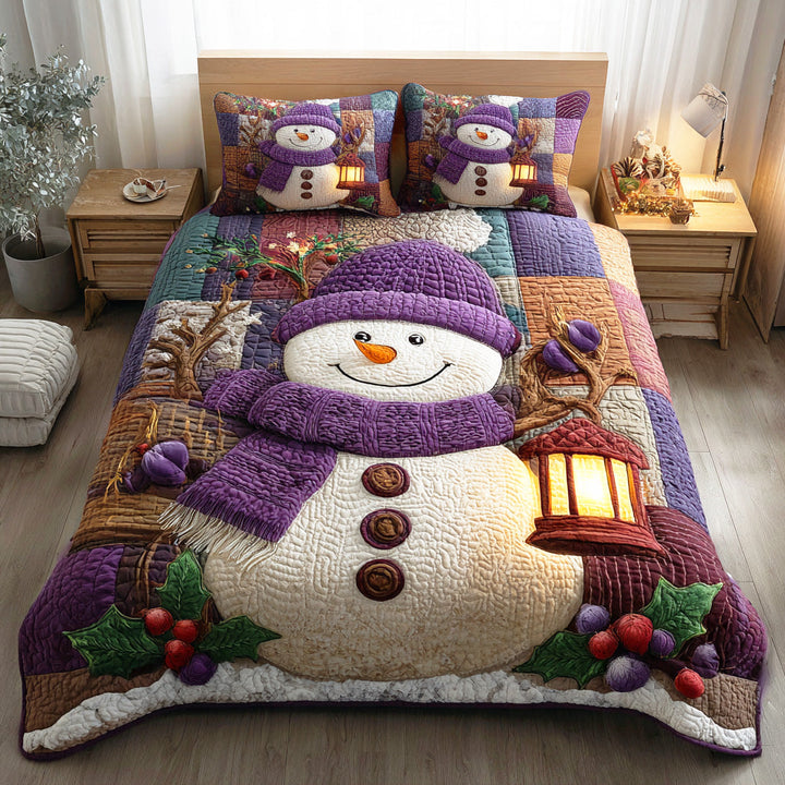 Snowmen Wonderland 3-Piece Bedding Set