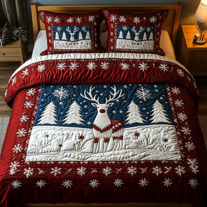 Midnight Stag 3-Piece Bedding Set