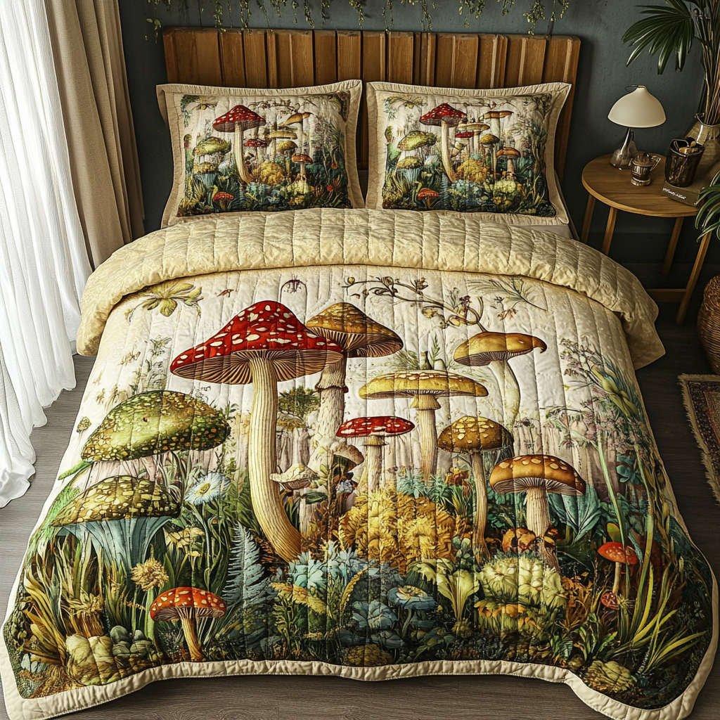 Mushroom Dreams 3-Piece Bedding Set