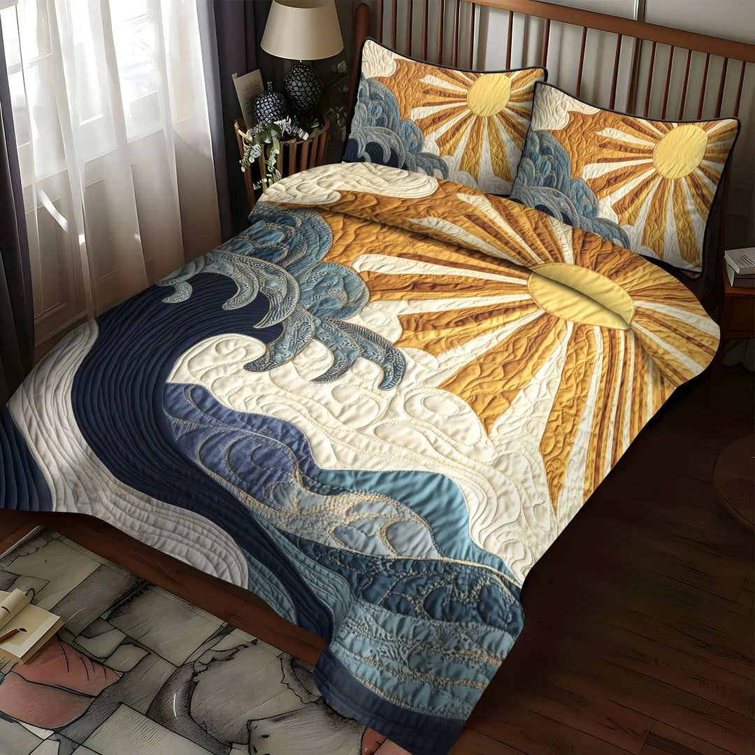 Ocean Sunrise 3-Piece Bedding Set