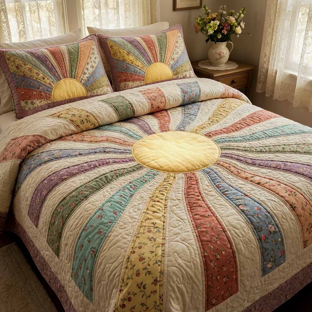 Pastel Sunrise 3-Piece Bedding Set