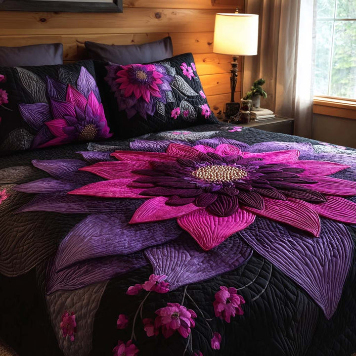 Petal Harmony 3-Piece Bedding Set
